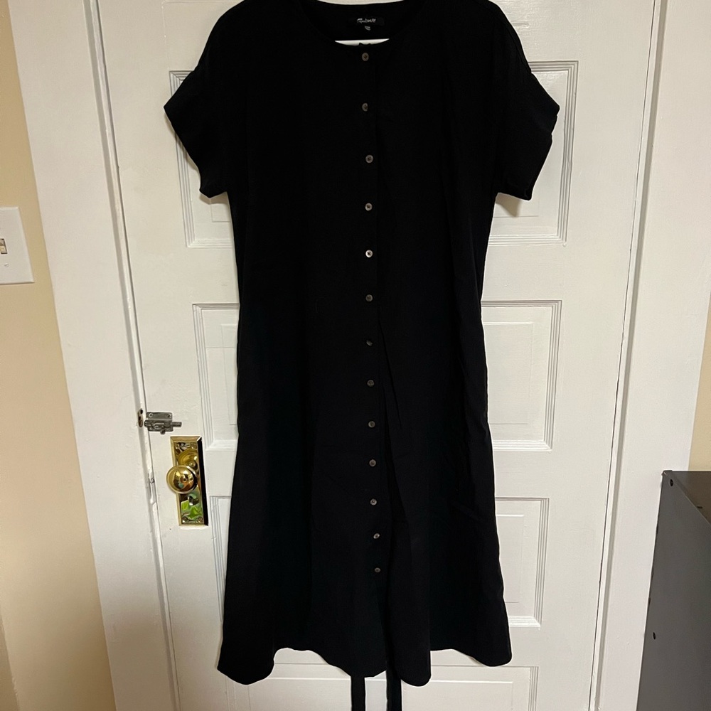 Madewell Black Button-Down Dress